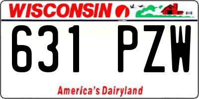 WI license plate 631PZW