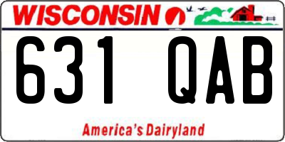WI license plate 631QAB