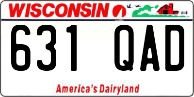 WI license plate 631QAD