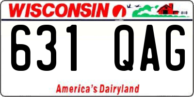 WI license plate 631QAG