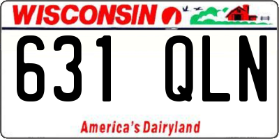WI license plate 631QLN