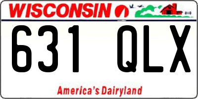 WI license plate 631QLX