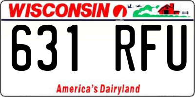 WI license plate 631RFU