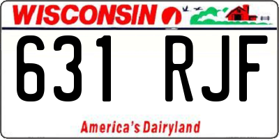 WI license plate 631RJF