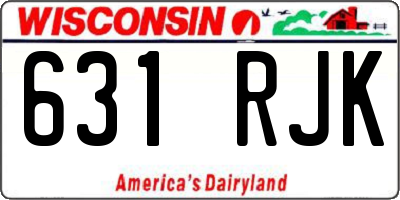 WI license plate 631RJK