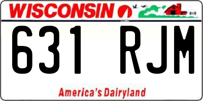 WI license plate 631RJM