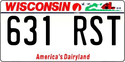 WI license plate 631RST
