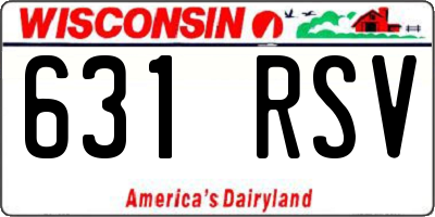 WI license plate 631RSV