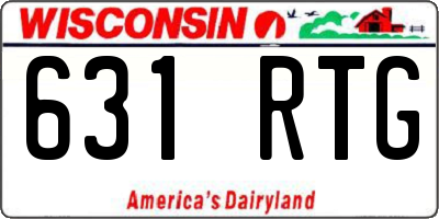 WI license plate 631RTG