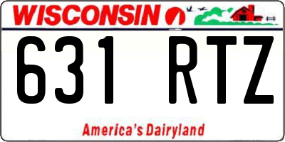 WI license plate 631RTZ
