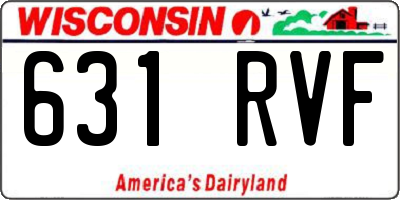 WI license plate 631RVF