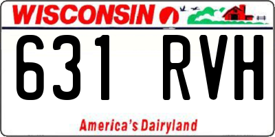 WI license plate 631RVH