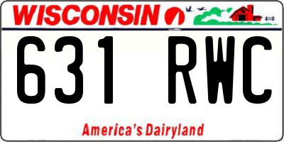 WI license plate 631RWC