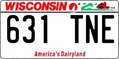 WI license plate 631TNE