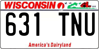WI license plate 631TNU