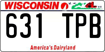 WI license plate 631TPB