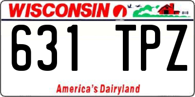 WI license plate 631TPZ
