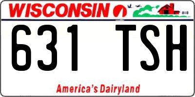 WI license plate 631TSH