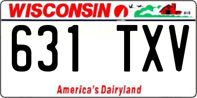 WI license plate 631TXV