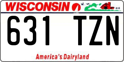 WI license plate 631TZN