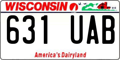 WI license plate 631UAB