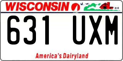 WI license plate 631UXM