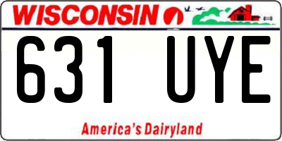 WI license plate 631UYE