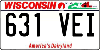 WI license plate 631VEI