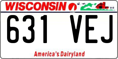 WI license plate 631VEJ