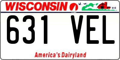 WI license plate 631VEL