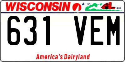 WI license plate 631VEM
