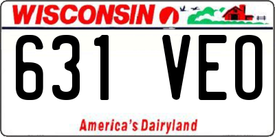 WI license plate 631VEO