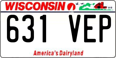 WI license plate 631VEP