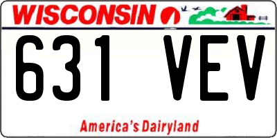WI license plate 631VEV