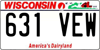 WI license plate 631VEW