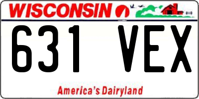 WI license plate 631VEX