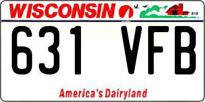 WI license plate 631VFB