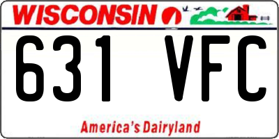 WI license plate 631VFC