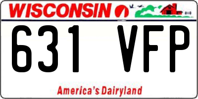 WI license plate 631VFP