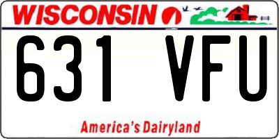 WI license plate 631VFU