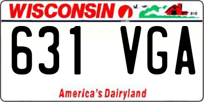 WI license plate 631VGA