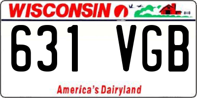 WI license plate 631VGB
