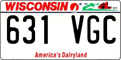 WI license plate 631VGC