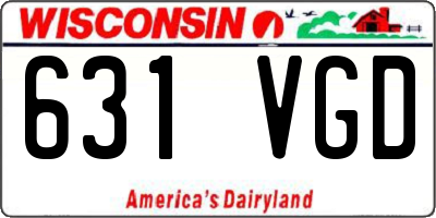 WI license plate 631VGD