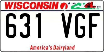 WI license plate 631VGF
