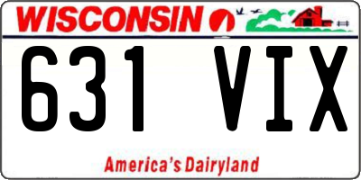 WI license plate 631VIX