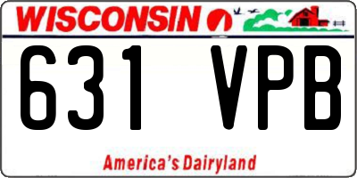 WI license plate 631VPB