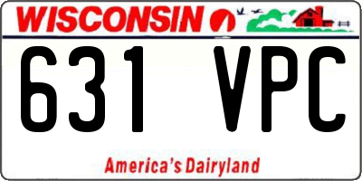 WI license plate 631VPC
