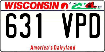 WI license plate 631VPD