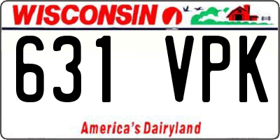 WI license plate 631VPK